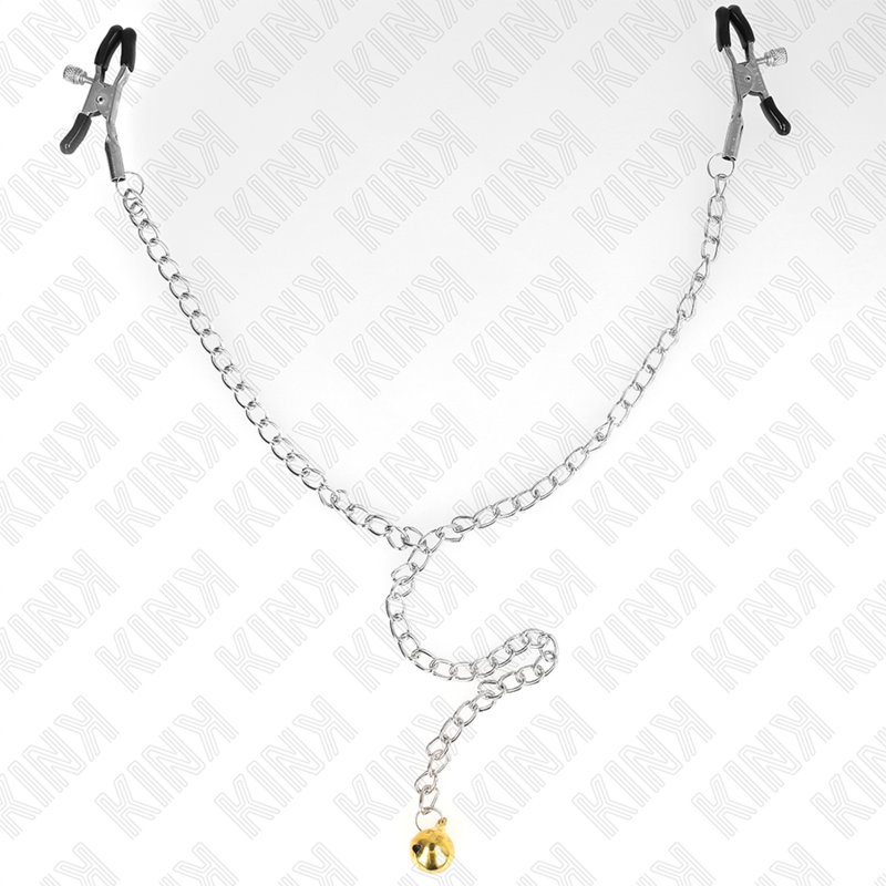 KINK - CHAIN NIPPLE CLAMPS WITH BELL 30 CM - My naughty haven #