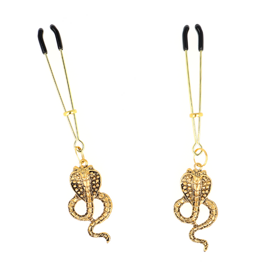 KINK - COBRA PENDANT NIPPLE CLAMPS 6 CM - My naughty haven #