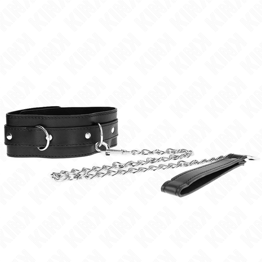 KINK - COLLAR WITH BELT 65 CM WITH STRAP BLACK 54 X 4.5 CM - My naughty haven #