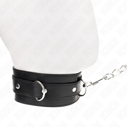 KINK - COLLAR WITH BELT 65 CM WITH STRAP BLACK 54 X 4.5 CM - My naughty haven #