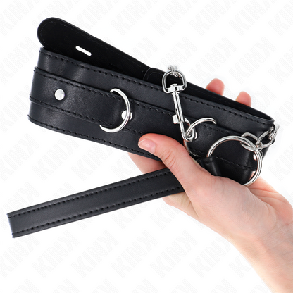 KINK - COLLAR WITH BELT 65 CM WITH STRAP BLACK 54 X 4.5 CM - My naughty haven #