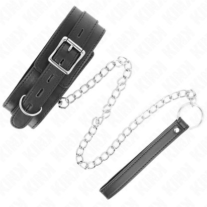 KINK - COLLAR WITH BELT 65 CM WITH STRAP BLACK 54 X 4.5 CM - My naughty haven #