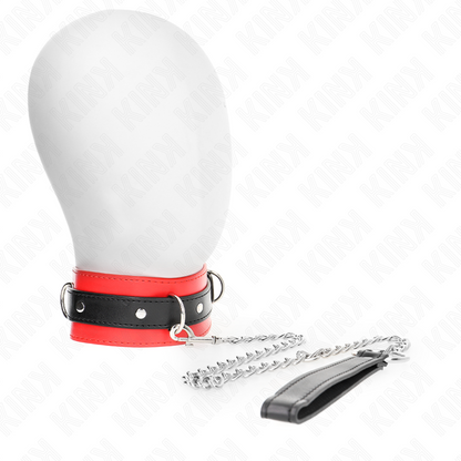 KINK - COLLAR WITH BELT 65 CM WITH STRAP RED 54 X 4.5 CM - My naughty haven #