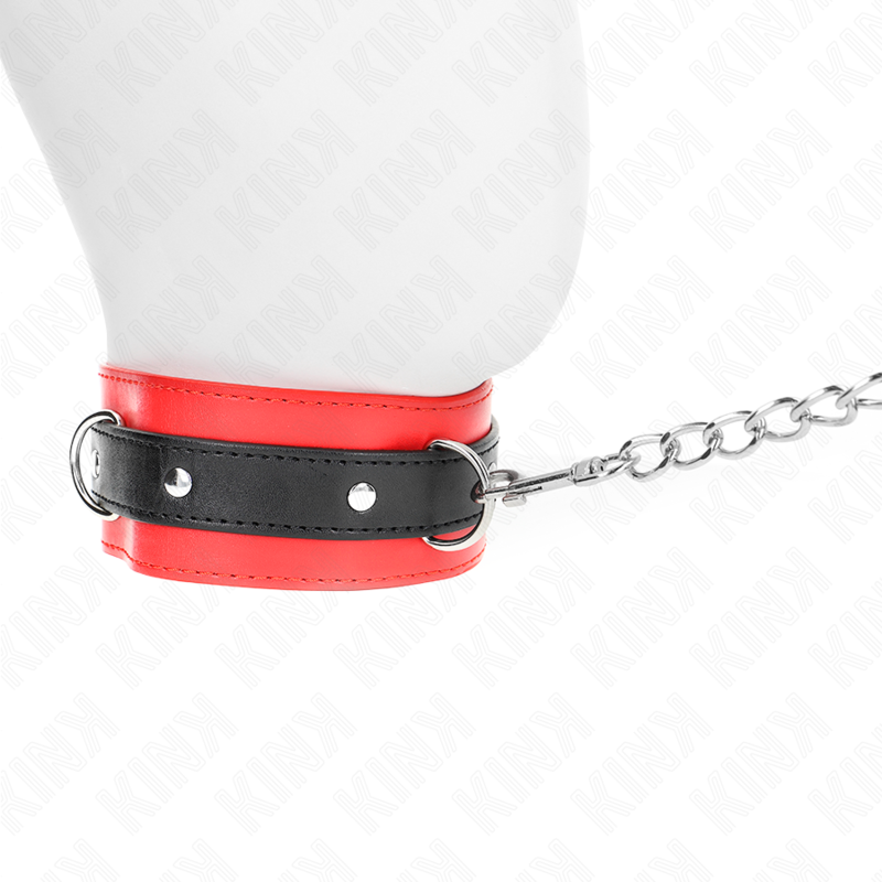 KINK - COLLAR WITH BELT 65 CM WITH STRAP RED 54 X 4.5 CM - My naughty haven #