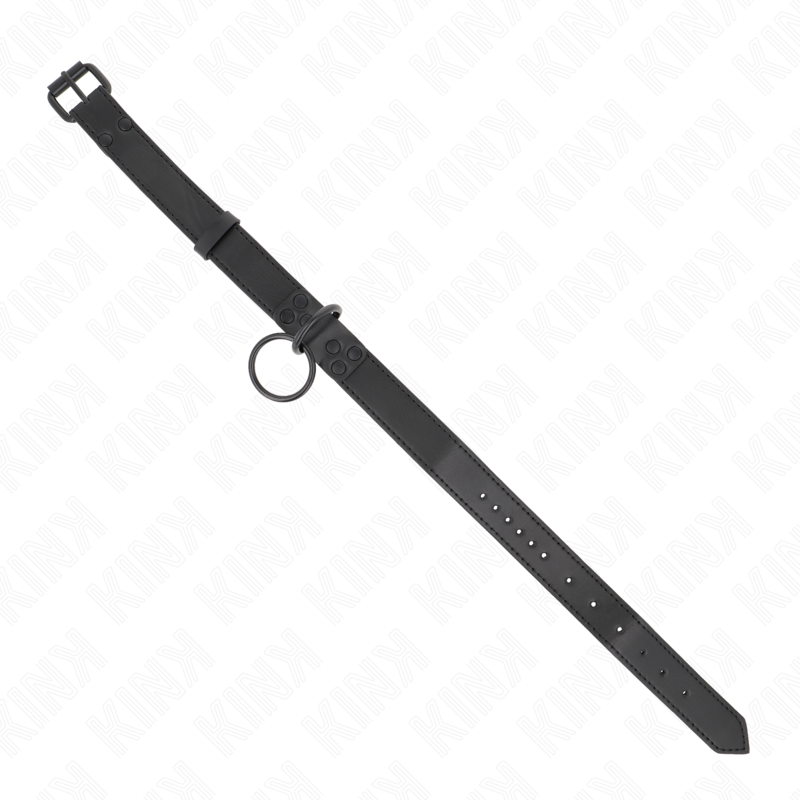 KINK - COLLAR WITH DARK LEASH 65 CM ADJUSTABLE 37-54 CM X 3 CM - My naughty haven #