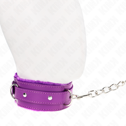 KINK - COLLAR WITH LEASH 65 CM WITH RESTRICTIONS PURPLE 36-42 CM X 5.5 CM - My naughty haven #