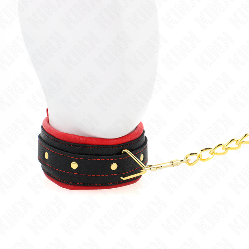 KINK - COLLAR WITH PLAIN FABRIC LEASH ADJUSTABLE 33-48 CM X 5.7 CM - My naughty haven #