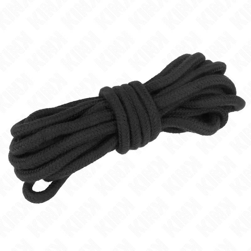 KINK - COTTON ROPE 10 METER BLACK - My naughty haven #