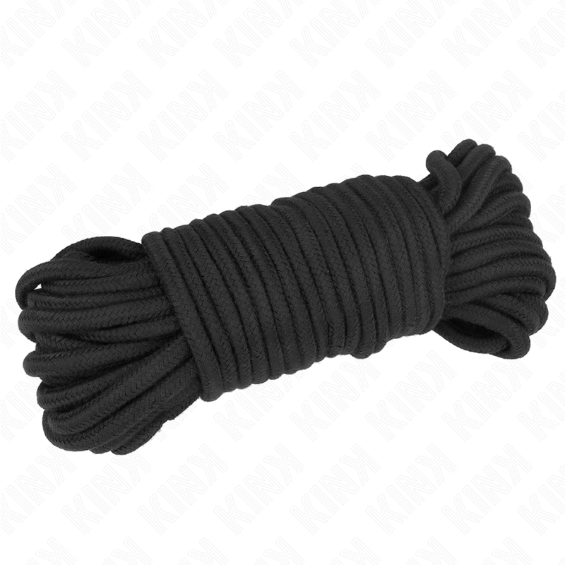 KINK - COTTON ROPE 20 METER BLACK - My naughty haven #