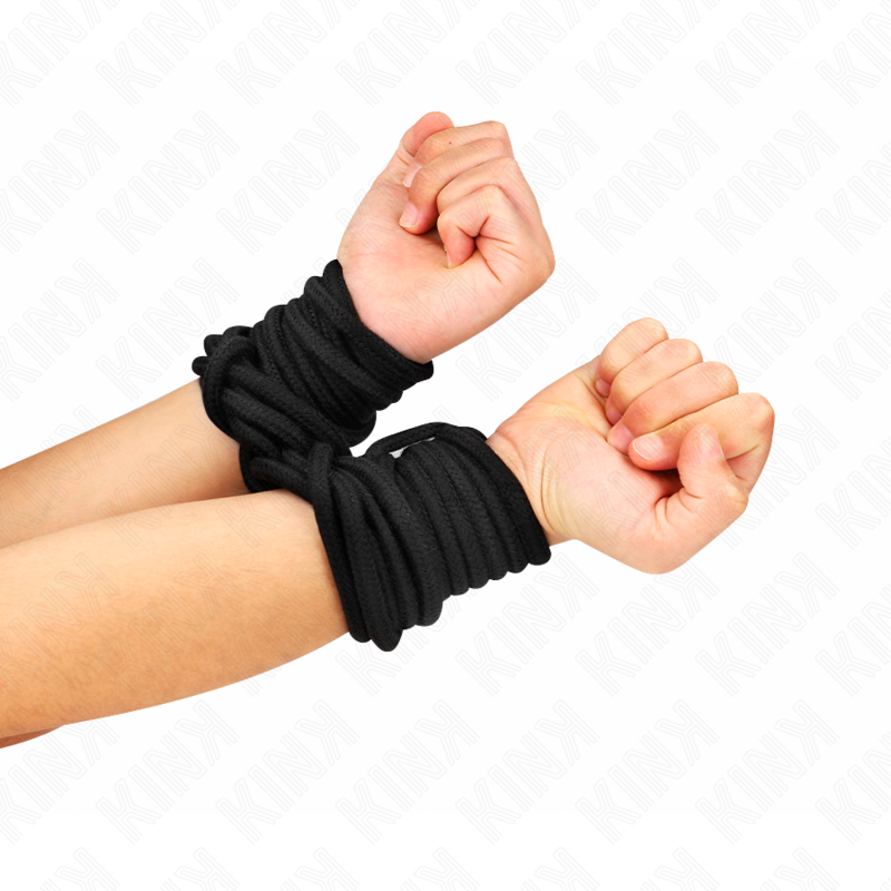 KINK - COTTON ROPE 20 METER BLACK - My naughty haven #