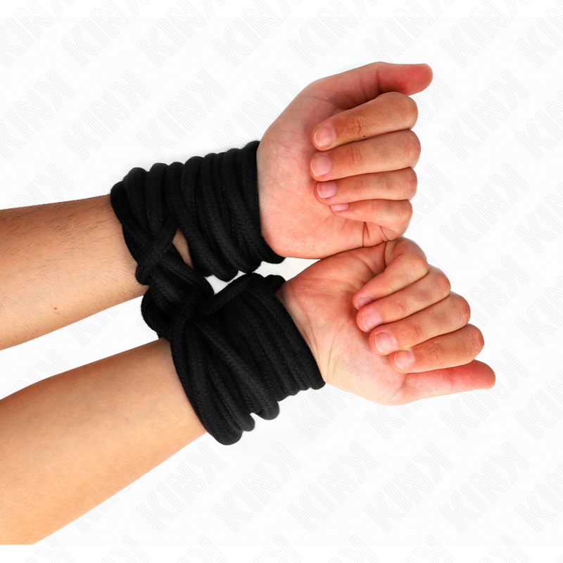 KINK - COTTON ROPE 20 METER BLACK - My naughty haven #