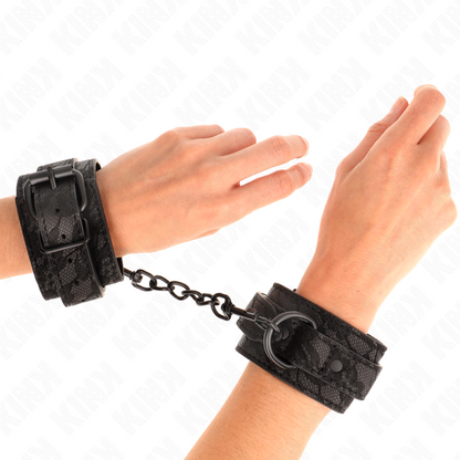 KINK - DARK LACE COVERED WRIST CUFFS ADJUSTABLE BLACK 19-26 CM - My naughty haven #