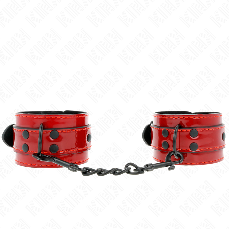 KINK - DARK RED WRIST CUFFS 23 X 5 CM - My naughty haven #