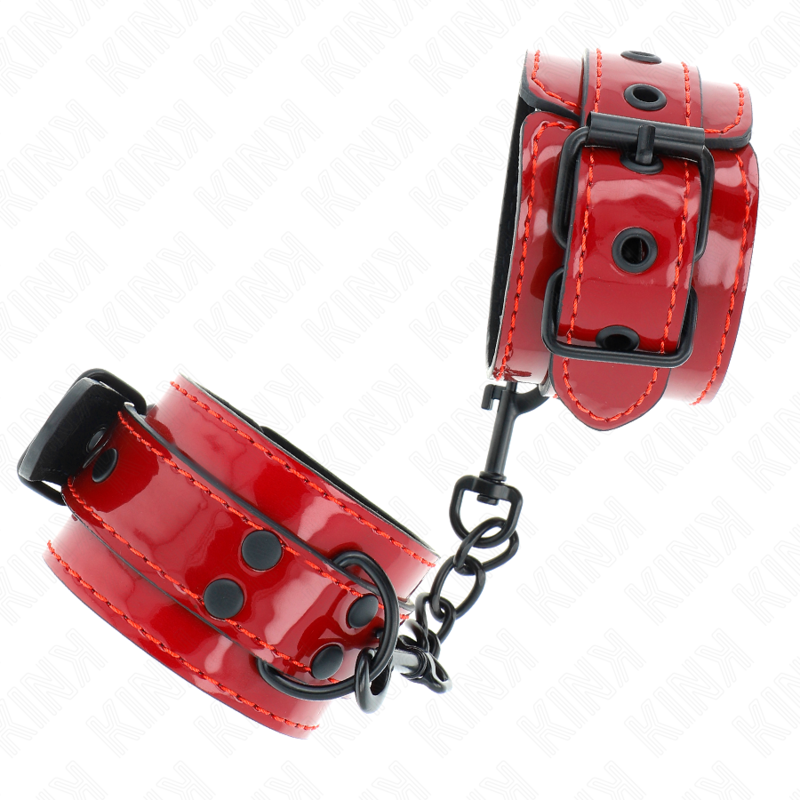 KINK - DARK RED WRIST CUFFS 23 X 5 CM - My naughty haven #