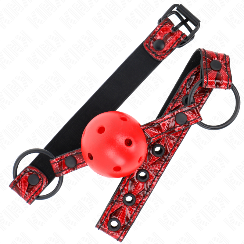 KINK - DIAMOND PATTERN BALL 4.5 CM GAG MODEL 1 64.5 CM ADJUSTABLE 42-60 CM - My naughty haven #