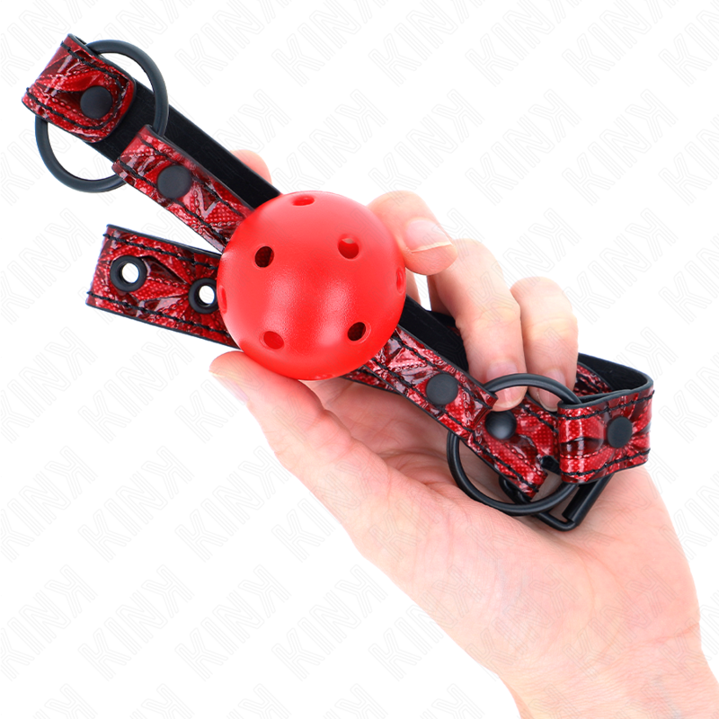 KINK - DIAMOND PATTERN BALL 4.5 CM GAG MODEL 1 64.5 CM ADJUSTABLE 42-60 CM - My naughty haven #