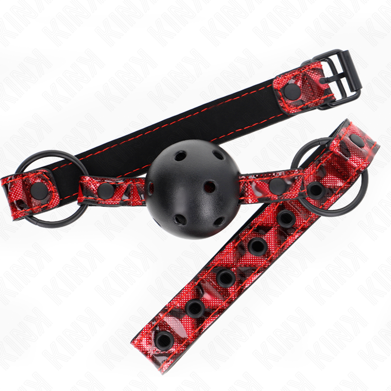 KINK - DIAMOND PATTERN BALL 4.5 CM GAG MODEL 2 64.5 CM ADJUSTABLE 42-60 CM - My naughty haven #