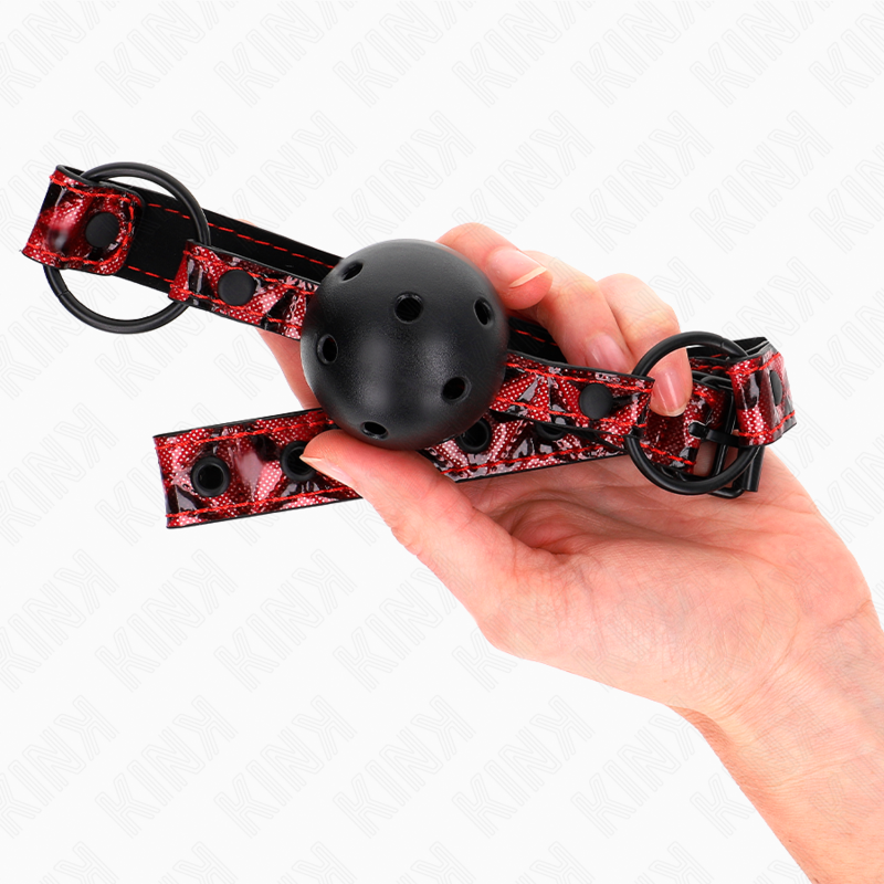 KINK - DIAMOND PATTERN BALL 4.5 CM GAG MODEL 2 64.5 CM ADJUSTABLE 42-60 CM - My naughty haven #