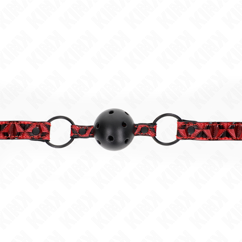 KINK - DIAMOND PATTERN BALL 4.5 CM GAG MODEL 2 64.5 CM ADJUSTABLE 42-60 CM - My naughty haven #