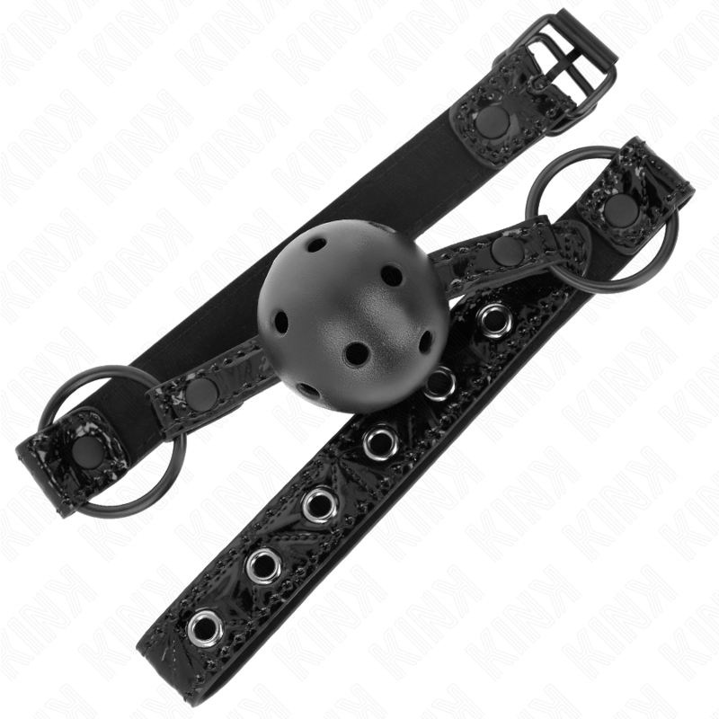 KINK - DIAMOND PATTERN BALL 4.5 CM GAG MODEL 3 64.5 CM ADJUSTABLE 42-60 CM - My naughty haven #