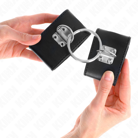 KINK - ФИКСИРАНИ ПРЕВРЪЗКИ ЗА КИТКА С ПРЪСТЕН И ЗАКОПЧАВАНЕ С КАТИНАР, ЧЕРНИ, РЕГУЛИРУЕМИ 16-23 СМ X 5,5 СМ