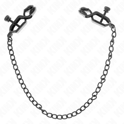 KINK - FLAT CHAIN NIPPLE CLAMPS BLACK 30 CM - My naughty haven #