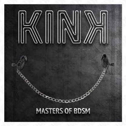 KINK - FLAT CHAIN NIPPLE CLAMPS SILVER 30 CM - My naughty haven #