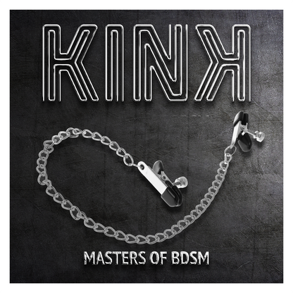 KINK - FLAT CHAIN NIPPLE CLAMPS SILVER 34 CM - My naughty haven #