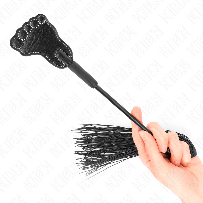 KINK - FOOT SHAPED PADDLE WITH TASSEL WHIP 31 CM - My naughty haven #