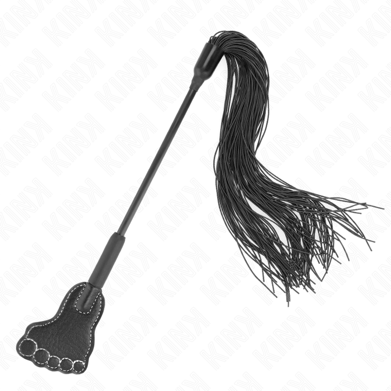 KINK - FOOT SHAPED PADDLE WITH TASSEL WHIP 31 CM - My naughty haven #