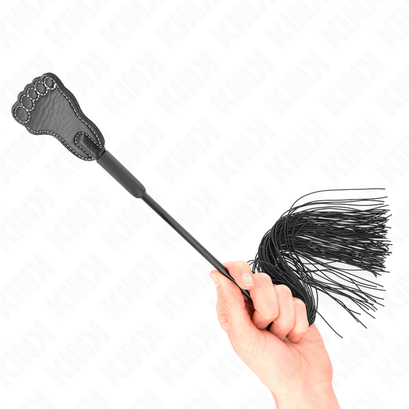 KINK - FOOT SHAPED PADDLE WITH TASSEL WHIP 31 CM - My naughty haven #
