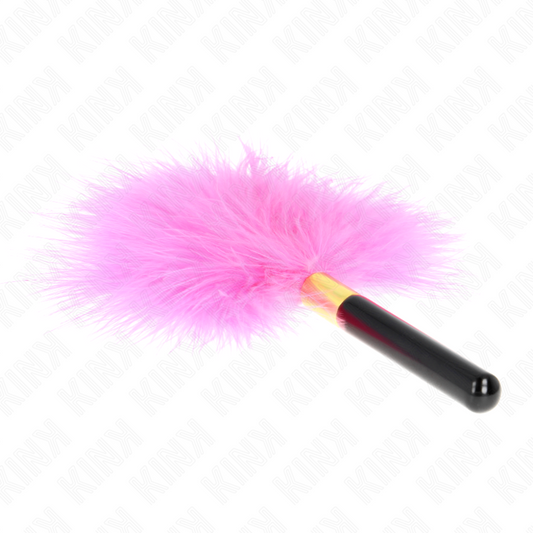 KINK - FUCHSIA GOLD METAL TICKLE FEATHERS 18 CM - My naughty haven #
