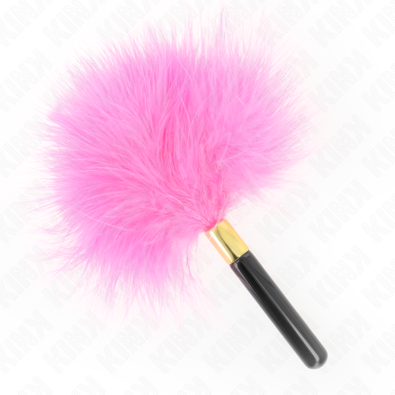 KINK - FUCHSIA GOLD METAL TICKLE FEATHERS 18 CM - My naughty haven #