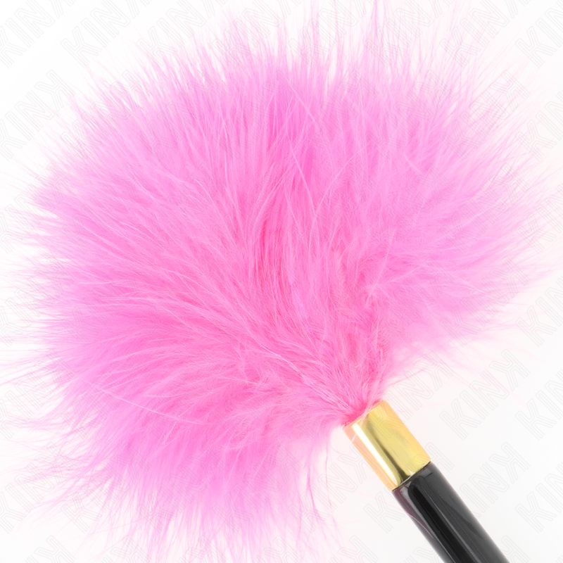 KINK - FUCHSIA GOLD METAL TICKLE FEATHERS 18 CM - My naughty haven #