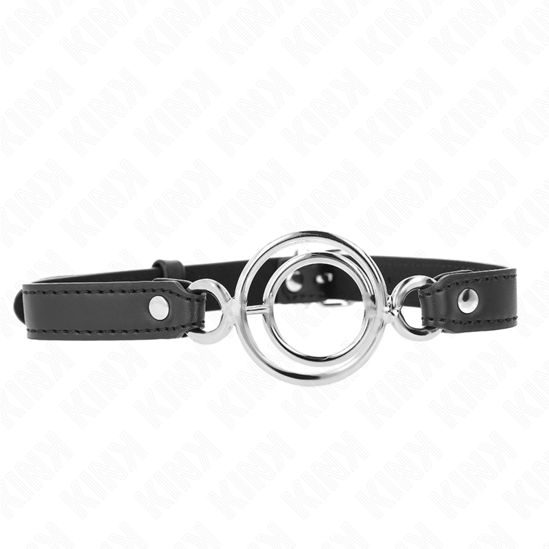 KINK - GAG WITH MULTIPLE O-RINGS 5 CM BLACK 63 X 2.5 CM - My naughty haven #