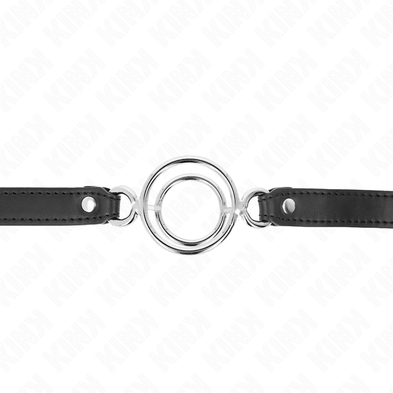 KINK - GAG WITH MULTIPLE O-RINGS 5 CM BLACK 63 X 2.5 CM - My naughty haven #