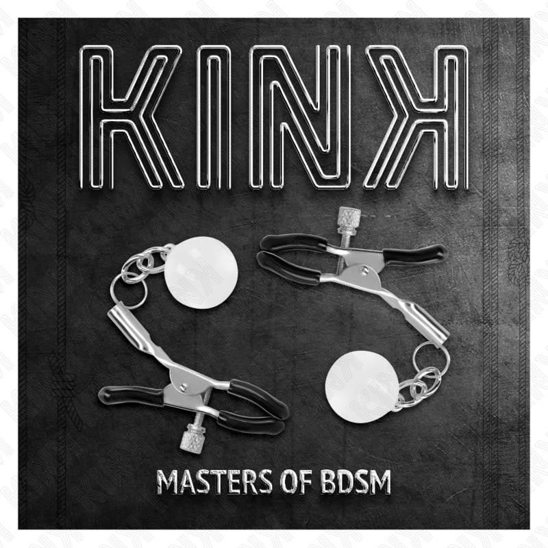 KINK - GLASS BEAD NIPPLE CLAMPS SILVER 6 CM - My naughty haven #