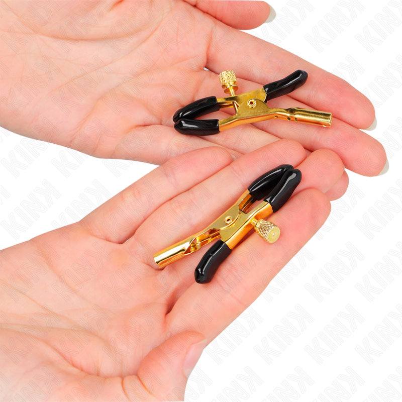 KINK - GOLD NIPPLE CLAMPS 6 CM - My naughty haven #
