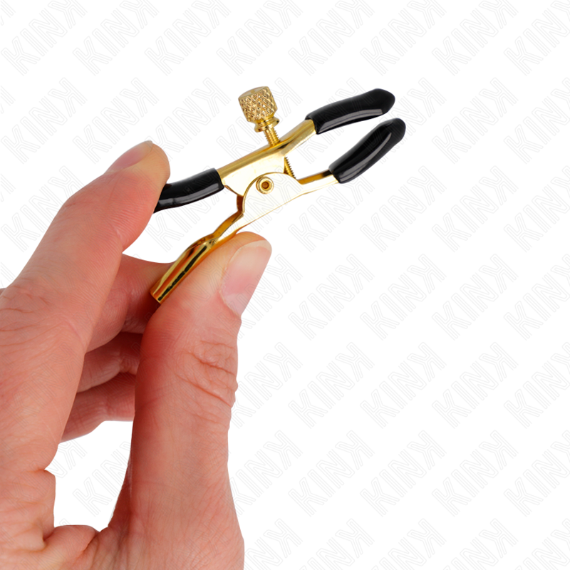 KINK - GOLD NIPPLE CLAMPS 6 CM - My naughty haven #