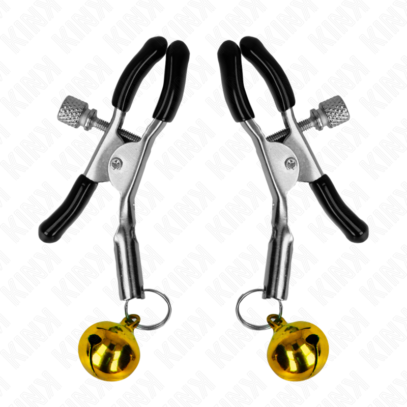 KINK - GOLD SINGLE BELL NIPPLE CLAMP 6 CM - My naughty haven #