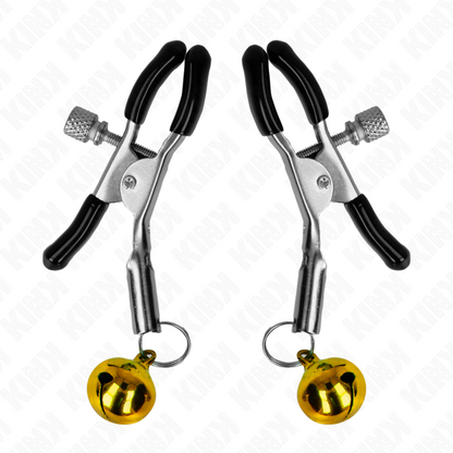 KINK - GOLD SINGLE BELL NIPPLE CLAMP 6 CM - My naughty haven #