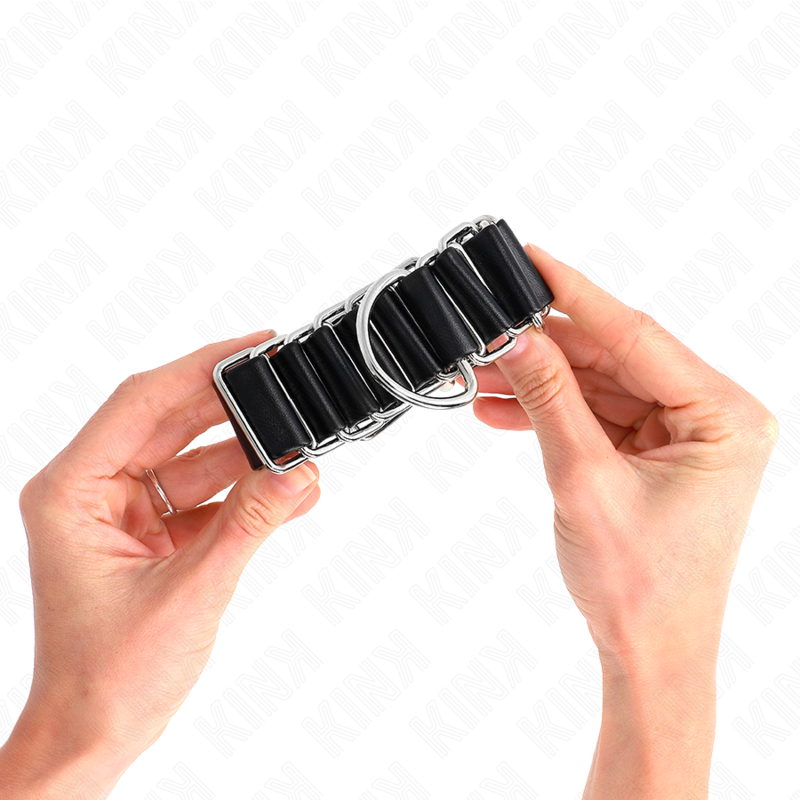 KINK - HINGE-LIKE THIN WRIST RESTRAINTS BLACK ADJUSTRABLE 16-22 CM X 3.5 CM - My naughty haven #