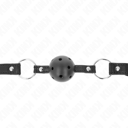 KINK - HOLLOW HARD BLACK BALL 4.5 CM GAG MODEL 1 63.5 X 2 CM - My naughty haven #