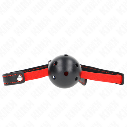 KINK - HOLLOW HARD MOUTH 4.5 CM GAG WITH ELASTIC BELT 56 x 1.5 CM - My naughty haven #