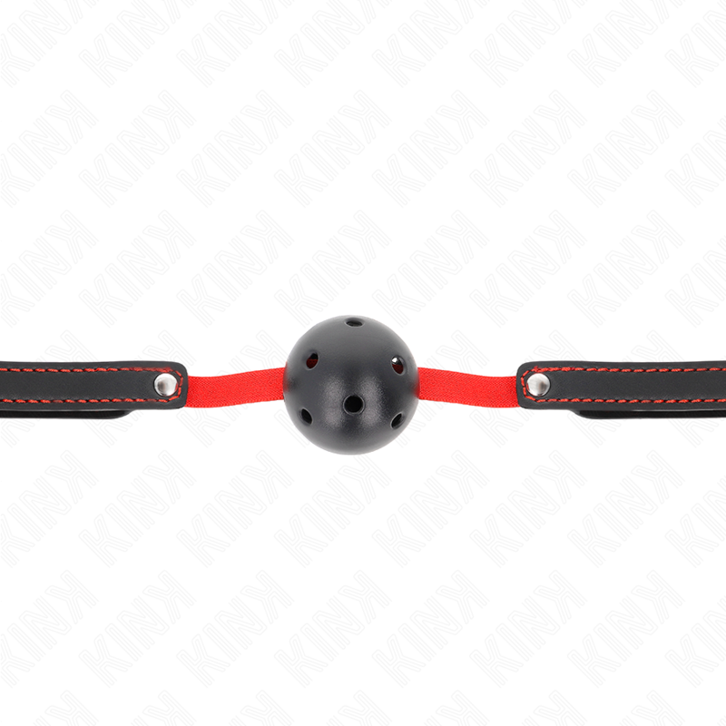 KINK - HOLLOW HARD MOUTH 4.5 CM GAG WITH ELASTIC BELT 56 x 1.5 CM - My naughty haven #