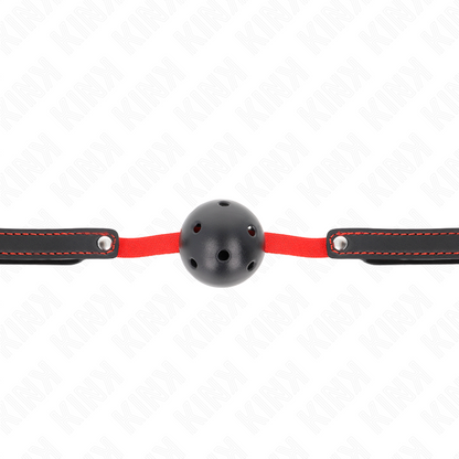 KINK - HOLLOW HARD MOUTH 4.5 CM GAG WITH ELASTIC BELT 56 x 1.5 CM - My naughty haven #