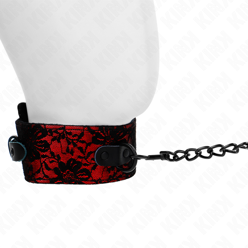 KINK - LACE NECKLACE WITH BELT WITH REAL LEATHER BELT 105 CM / 44 X 5.5 CM - My naughty haven #