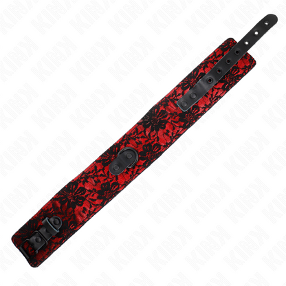 KINK - LACE NECKLACE WITH BELT WITH REAL LEATHER BELT 105 CM / 44 X 5.5 CM - My naughty haven #