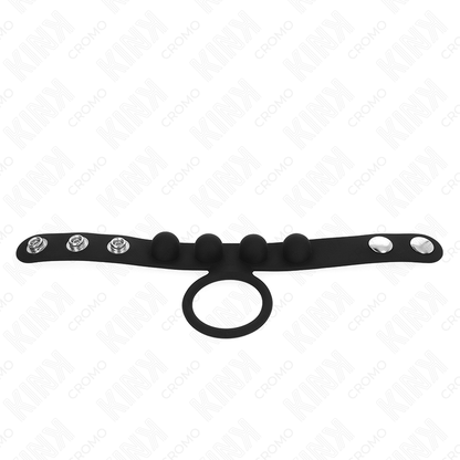 KINK - LEATHER PENIS RING 3.5 CM WITH PRESSURE CLOSURE 23 X 2 CM - My naughty haven #