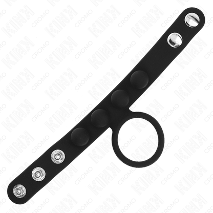 KINK - LEATHER PENIS RING 3.5 CM WITH PRESSURE CLOSURE 23 X 2 CM - My naughty haven #